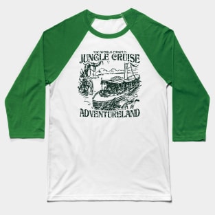 World Famous Jungle Cruise - Adventureland (Dark Green) Baseball T-Shirt